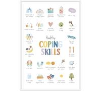 poster Daily Affirmations Poster, Positive Quotes for Mental Health, Inspirational Wall Art Decor for Office, Classroom, Counseling Office(Unframed,16x24inch(40x60cm))