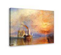 Póster de 15 impresiones famosas de Joseph Mallord William Turner The Fighting Temeraire para estética de habitación, lienzo para pared y marco impreso, 40,6 x 61 cm