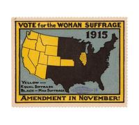 Póster de 1915 con texto en inglés "Womens Rights Vote For The Woman Suffrage", letrero de metal retro de hojalata de 8 x 12 pulgadas