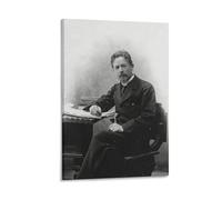 Póster de 4 lienzos rusos del siglo XX, escritores de cuentos cortos de Anton Chéjov, 4 lienzos para pared, póster fotográfico, pintura, pósteres, decoración de habitación, 50 x 75 cm