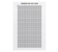 Póster de 4 semanas de calendario de vida, vida en semanas, 4000 semanas de vida, calendario de diseño, color clásico, adornar