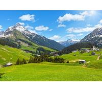 Póster de 60 x 40 cm con vista a la montaña de verano en la cabeza de castor (Warth, Vorarlberg, Austria) (48329048)