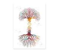 Póster de acuarela con sistema muscular anatomía humana, pintura en lienzo, impresión artística, Mural pared, educación médica, decoración habitación oficina(O,13x18cm Unframed)