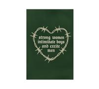 Póster de alambre de púas con corazón feminista para decoración de pared, pinturas para sala de estar, dormitorio, decoración de 60 x 90 cm