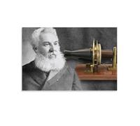 Póster de Alexander Graham Bell de inventores canadienses del siglo XIX, 4 pósteres, impresión artística para pared, pintura fotográfica, póster para colgar, decoración familiar, 60 x 90 cm