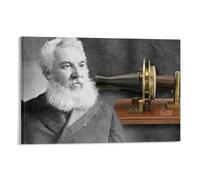 Póster de Alexander Graham Bell de inventores canadienses del siglo XIX, 4 pósteres, pintura en lienzo, impresiones en lienzo, decoración de pósteres, obras de arte de 50 x 75 cm