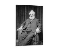 Póster de Alexander Graham Bell del inventor escocés 2 pinturas sobre lienzo, póster artístico de pared, impresión de pergamino, decoración del hogar, 20 x 30 cm