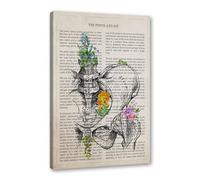 Póster de anatomía de pelvis y cadera, diseño vintage de anatomía humana, músculos, flores, arte de pared, lienzo, impresiones corporales, narrar imágenes, educación médica, decoración del hogar