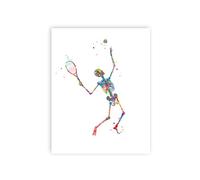 Póster de anatomía humana, silueta esqueleto en movimiento, impresiones artísticas, huesos esqueléticos, arte médico, decoración Fitness, pintura lienzo, regalo Doctor(PC2924,30x42cm No Frame)