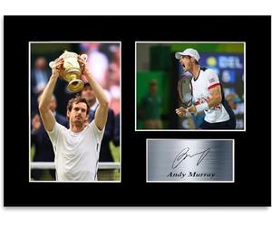 Póster de Andy Murray con autógrafo de jugador de tenis impreso A4