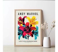 Póster de Andy Warhol con flores abstractas, pinturas en lienzo, impresiones, arte de pared, imágenes para sala de estar, decoración moderna del hogar (40 x 50 cm/sin marco)