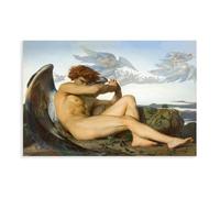 Póster de ángel caído de Alexandre Cabanel para pared, lienzo decorativo para dormitorio, oficina, cocina, regalo, sin marco, 40,6 x 61 cm