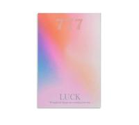 Póster de ángel con el número 777 de aura positiva para pared, póster para sala de estar, dormitorio, baño, oficina, decoración del hogar, 50 x 75 cm