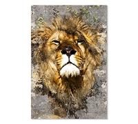 Póster de animales con toque artístico del Rey León, 40 x 60 cm, fabricado en Francia, 40 x 60 cm