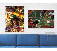 Póster de anime 2 en 1 de One Piece "Rivalry of Legends", oro Roger v Whitebeard, juego de 2 unidades, DIN A3 (297 x 420 mm) mate
