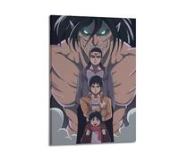 Póster de anime Attack on Titan, póster decorativo de lienzo para pared e impresión artística moderna para decoración de dormitorio familiar, 20 x 30 cm
