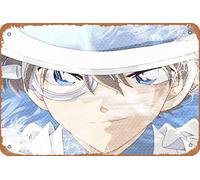 Póster de anime de Detective Conan Kaito Kid Kaito Kaito Kaito Magic Kaito para decoración de pared del hogar, letrero de metal retro de 20 x 30 cm