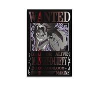Póster de anime de One Piece Wanted Luffy Nika carteles arte de pared pintura lienzo impresiones decoración póster obras de arte 20 x 30 pulgadas (50 x 75 cm)