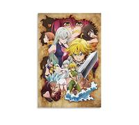 Póster de anime de Seven Deadly Sins en lienzo y arte de pared con impresión moderna para decoración de dormitorio familiar, 12 x 18 pulgadas (30 x 45 cm)