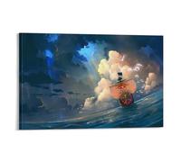 Póster de anime One Piece Move The Ship Prints en lienzo para pared, pinturas al óleo, 60 x 90 cm