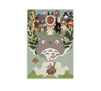 Póster de anime Studio Ghibli Fanart para pared, pinturas al óleo, 20 x 30 cm