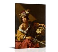Póster de Antonio Da Correggio Art David con la cabeza de Goliat, póster de lienzo impreso de alta calidad, para colgar en la pared, 30 x 45 cm