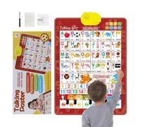 Póster de aprendizaje bilingüe - Póster de pared con audio de gama alta español inglés, función de audio integrada, formación de idiomas interactiva, vocabulario, pronunciación, instrumento educativo