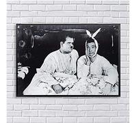 Póster de arte 50x70 cm sin marco Laurel y Hardy lienzo pintura amigos programa de televisión póster Joey y Chandler habitación pared artista decoración del hogar