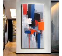 Póster de arte contemporáneo abstracto para pared, impresiones en lienzo, pintura para el hogar, la oficina, decoración de ilustraciones, dormitorio (50 x 100 cm)