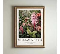 Póster de arte de la exposición del Museo William Morris, lienzo con arte floral de jardines, impresión para sala de estar, decoración moderna del hogar (50 x 70 cm/sin marco)