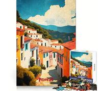 Póster de Arte Priorat Rompecabezas de 1000 Piezas para Adultos Juguete de lógica Fuerte Alivio de la ansiedad Borde Transparente Regalo para Festivales 38x52cm