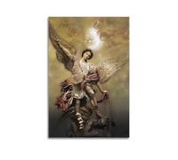 Póster de arte religioso de San Miguel Arcángel, lienzo para decoración de pared, foto para el hogar, decoración moderna, 30 x 45 cm