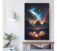 Póster de arte sobre lienzo que representa el universo cósmico Odisea, decoración de pared moderna para dormitorio, sala de estar, 40 x 60 cm
