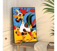 Póster de arte surrealista moderno de Joan Miró, póster para pared, decoración del hogar, decoración de habitaciones, lienzos impresos (40x60cm/marco interno)