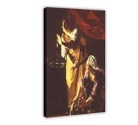 Póster de Artemisia Gentileschi de Judith y su criada para dormitorio, lienzo decorativo para pared, oficina, habitación, marco de regalo, 30 x 45 cm
