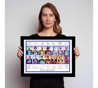 Póster de autógrafo firmado por el elenco de 14 médicos, impresión de Who Actors, recuerdos coleccionables, tema de serie de televisión (A3 sin marco)