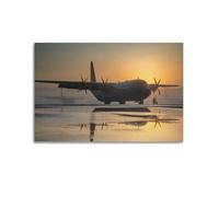 Póster de avión C-130 Hércules, impresión artística para pared, pintura para colgar, decoración de dormitorio familiar, 50 x 75 cm