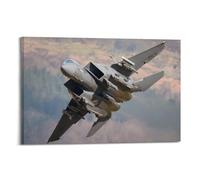 Póster de avión de combate militar F-15, póster decorativo de avión de combate de águila, póster decorativo de pared e imagen artística moderna para decoración de dormitorio familiar, pósteres de 20 x