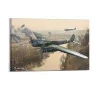 Póster de avión militar vintage de la Segunda Guerra Mundial, Junkers Ju.88P, póster de caza multiusos alemán, pintura decorativa, lienzo para pared e impresión artística moderna para dormitorio