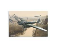 Póster de avión militar vintage de la Segunda Guerra Mundial, Junkers Ju.88P, póster de caza multiusos alemán, pintura decorativa, lienzo para pared e impresión artística moderna para dormitorio