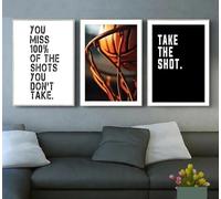 Póster de baloncesto con eventos deportivos, impresión artística de pared, lienzo, pintura para sala de estar, dormitorio de adolescentes, decoración del hogar, 30 x 50 cm, 3 unidades, sin marco
