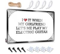 Póster de bar occidental para decoración de porche al aire libre, I Love It When My Girlfriend Let's Me Play My Electric Guitar Haves Rústico para colgar en la pared (30 x 40 cm)
