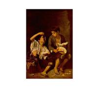 Póster de Bartolome Esteban Murillo con impresión famosa de dos niños comiendo un melón y uvas, lienzo para pared, decoración de dormitorio, oficina, cocina, regalo, sin marco