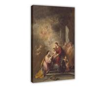 Póster de Bartolome Esteban Murillo con impresión moderna de El matrimonio místico de Santa Catalina y arte de pared para dormitorio familiar