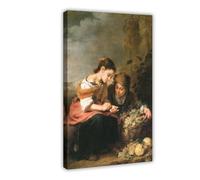 Póster de Bartolome Esteban Murillo con impresiones famosas de The Little Fruit-Seller para dormitorio, lienzo decorativo, paisaje deportivo, oficina, habitación, marco de regalo, 61 x 91 cm
