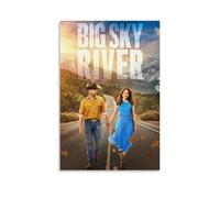 Póster de Big Sky River, lienzo romántico para decoración de pared, 20 x 30 cm, estilo sin marco