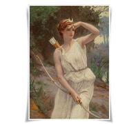 Póster de bonito capitán Major Gods & Goddesses of Greek Mitológico Retrato A3 (Artemis)