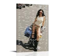 Póster de Brat Charli XCX, impermeable, impresión en casa, a prueba de humedad, fácil de instalar y resistente a la decoloración, estilo marco, 50 x 75 cm
