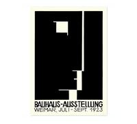 Póster de cara Bauhaus, impresión Bauhaus, arte abstracto enmarcado, arte de pared de mediados de siglo, decoración moderna del hogar, idea de regalo, archivo mate, 50 x 70 cm (solo impresión) - 50 x