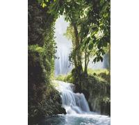 Póster de cascada tropical del paraíso tropical, laminado/encapsulado, cascada de Zaragoza Falls